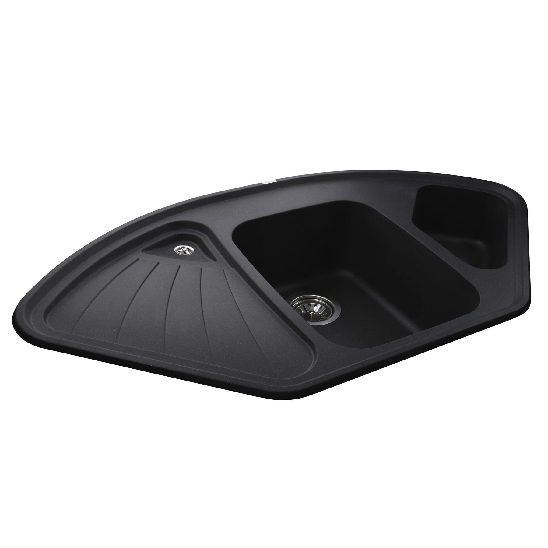 Гранітна мийка Globus Lux AVERNO чорний металік 1060х575мм-А0001 - Image 4