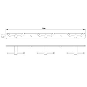 Планка з гачками подвійними 3х2 Globus Lux RM 1503-3 - Image 5