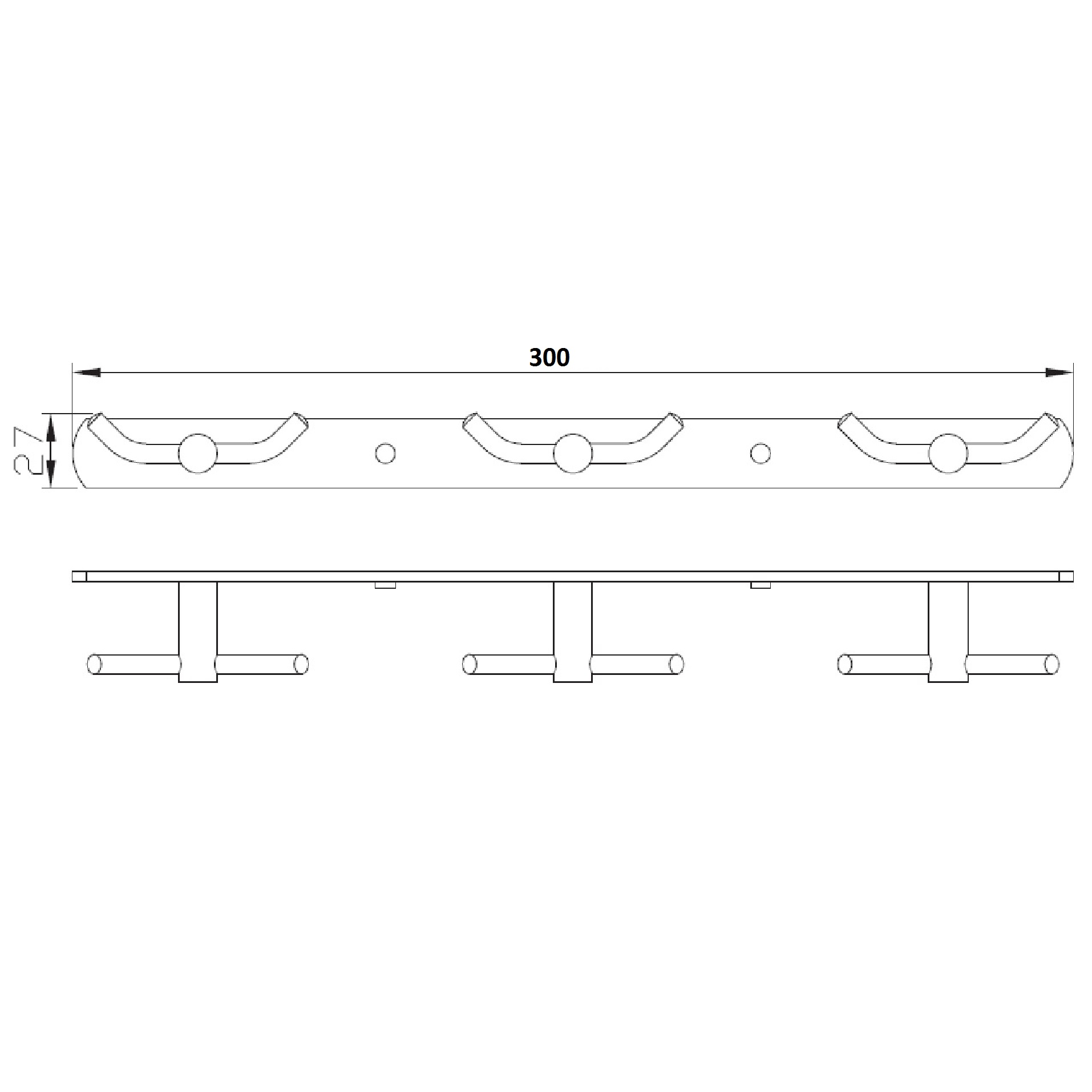 Планка з гачками подвійними 3х2 Globus Lux RM 1503-3 - Image 5