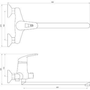 Змішувач для ванни Globus Lux Caprice GLCA-0208 - Image 5