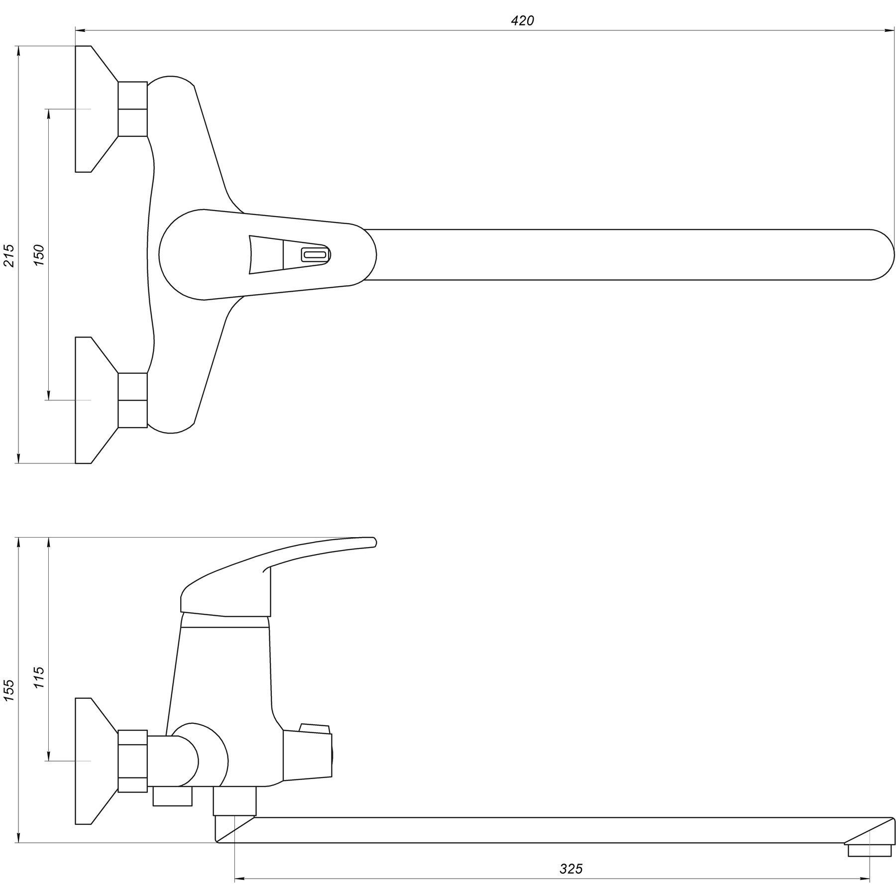 Змішувач для ванни Globus Lux Caprice GLCA-0208 - Image 5