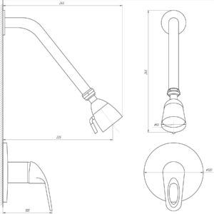 Змішувач для душу Globus Lux SENA GLS-0105S - Image 5