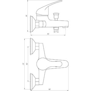 Змішувач для ванни Globus Lux Solly GLSO-0102 - Image 5