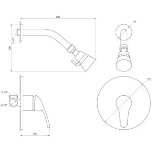 Змішувач для душу Globus Lux SOLLY GLSO-0105S - Image 5