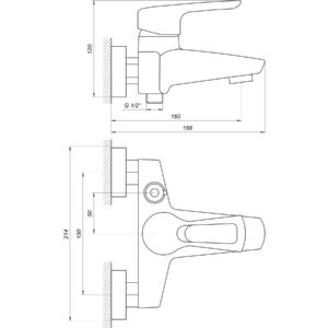 Змішувач для ванни Globus Lux SEVA GLSV-0102N - Image 5