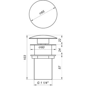 Донний клапан Globus Lux HG15-03A (Click-clack) - Image 5