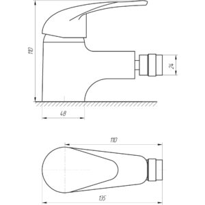 Змішувач для біде EcoMix ENERGO E-GEZ-106 - Image 5