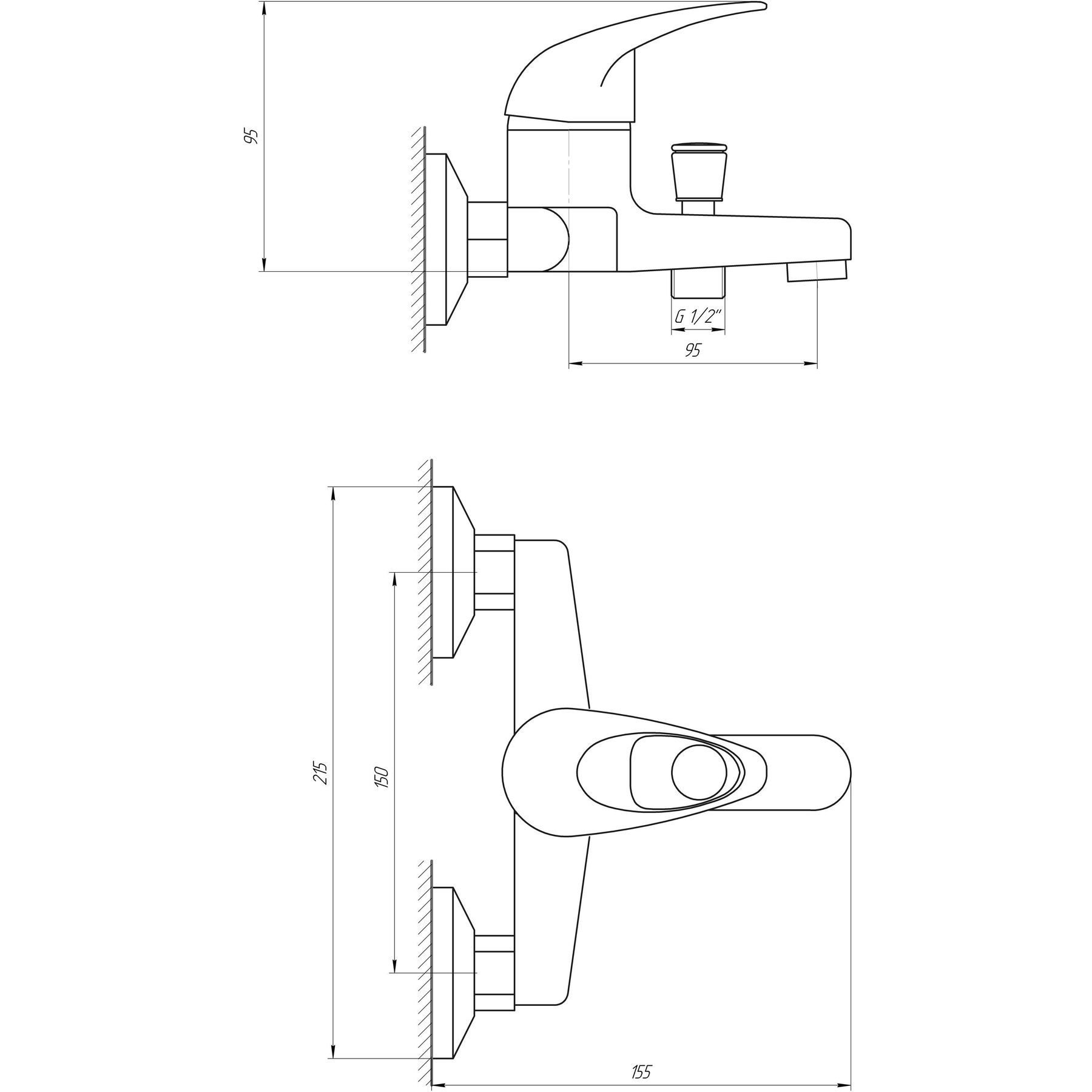 Змішувач для ванни EcoMix ELIT EM-102 - Image 5