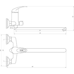 Змішувач для ванни EcoMix ELIT EM-208 - Image 5