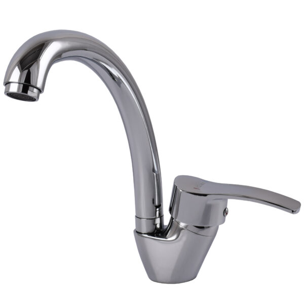 Змішувач для кухні Globus Lux QUEENSLAND GLQU-0203S латунь на гайці(картридж Sedal)