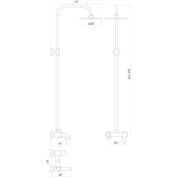 Душова система Globus Lux Solly GLSO-0001