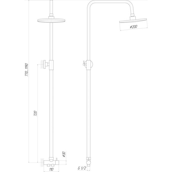 Душова колона Globus Lux LAZER GL-BAR-0101