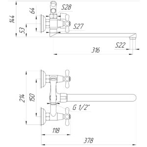Змішувач для ванни DOMINO DBF-129-35F-SHARM - Image 5