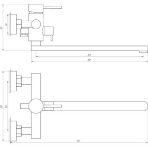 Змішувач для ванни Globus Lux ALPEN SBT1-208 - Image 5