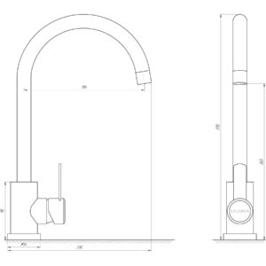 Змішувач для кухні Globus Lux WIEN SUS2-203S-BB - Image 5