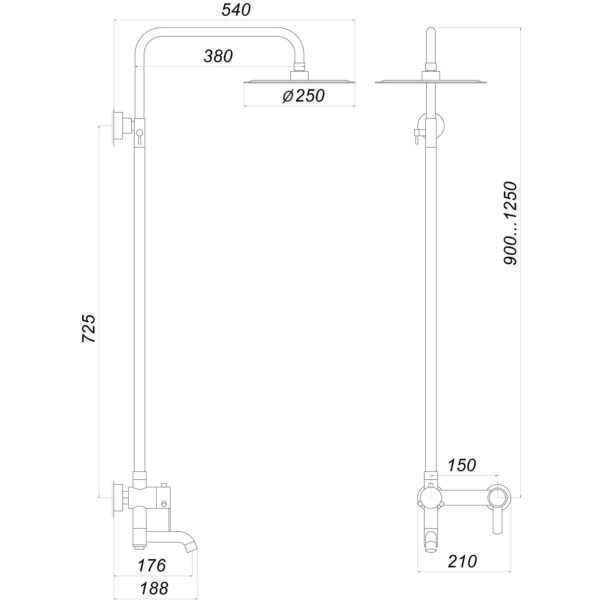 Душова система Globus Lux WIEN SBT2-SH-02