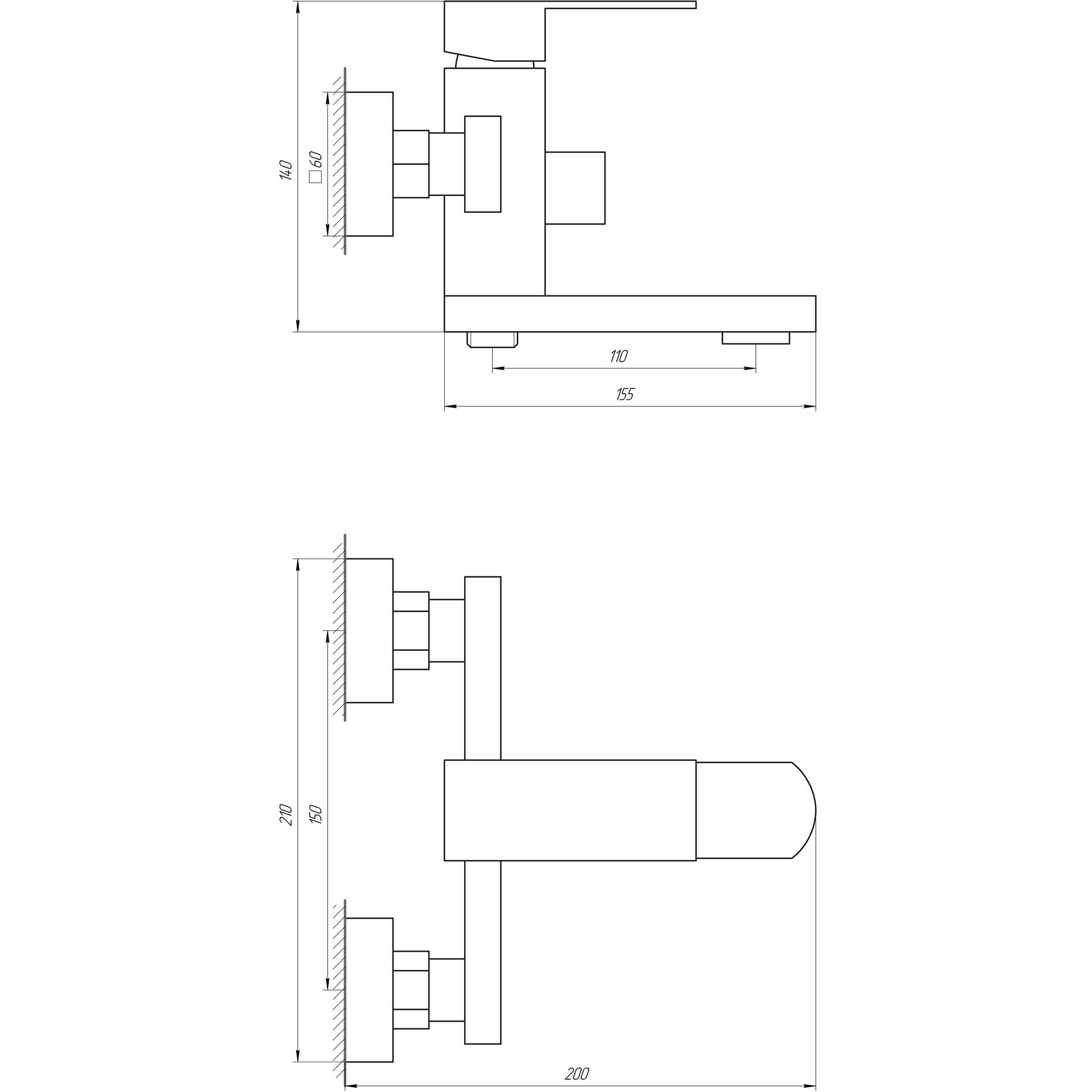 Змішувач для ванни Globus Lux SICILIA SBQ-102N - Image 5