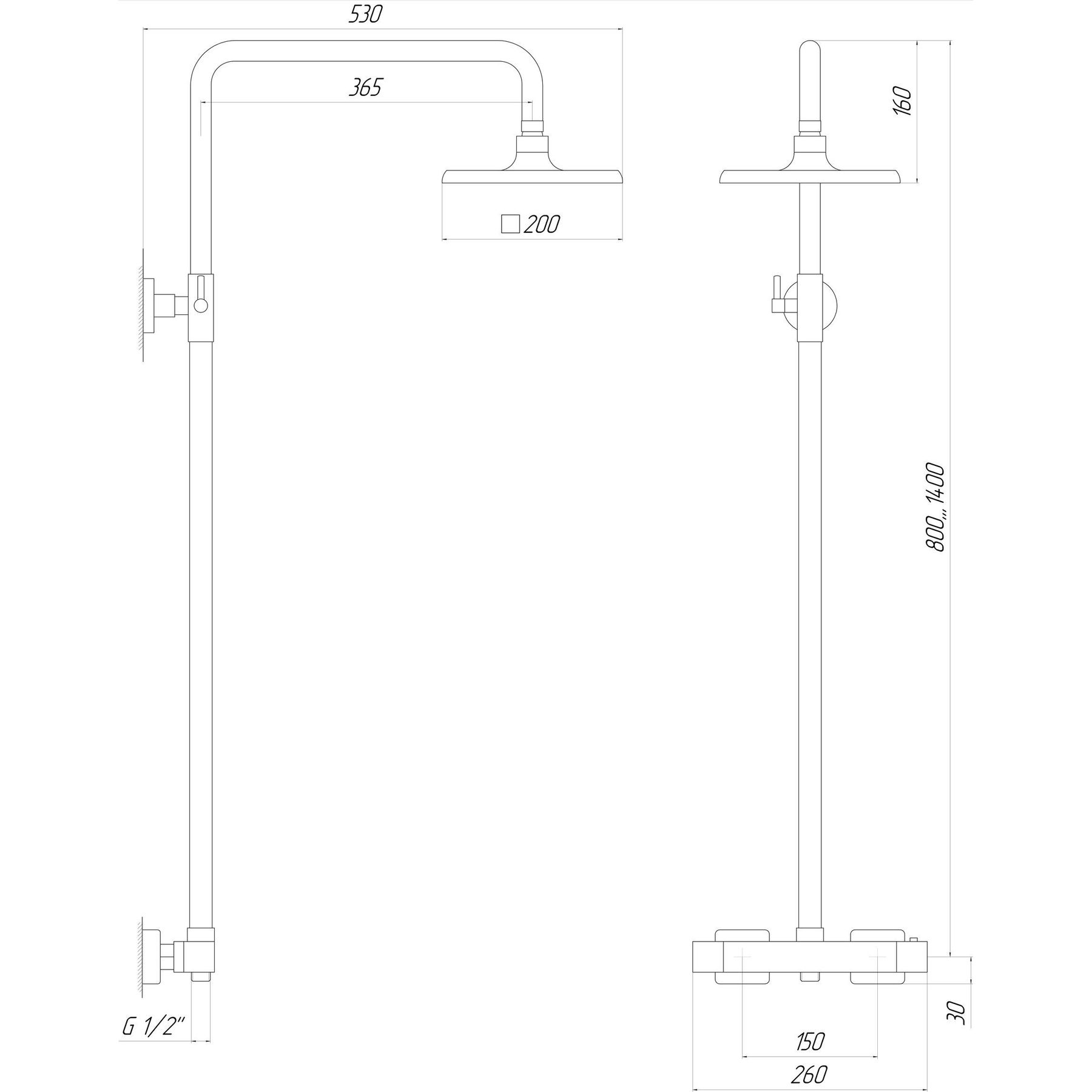 Душова система Globus Lux Termostatic Q GLM-0040T - Image 5