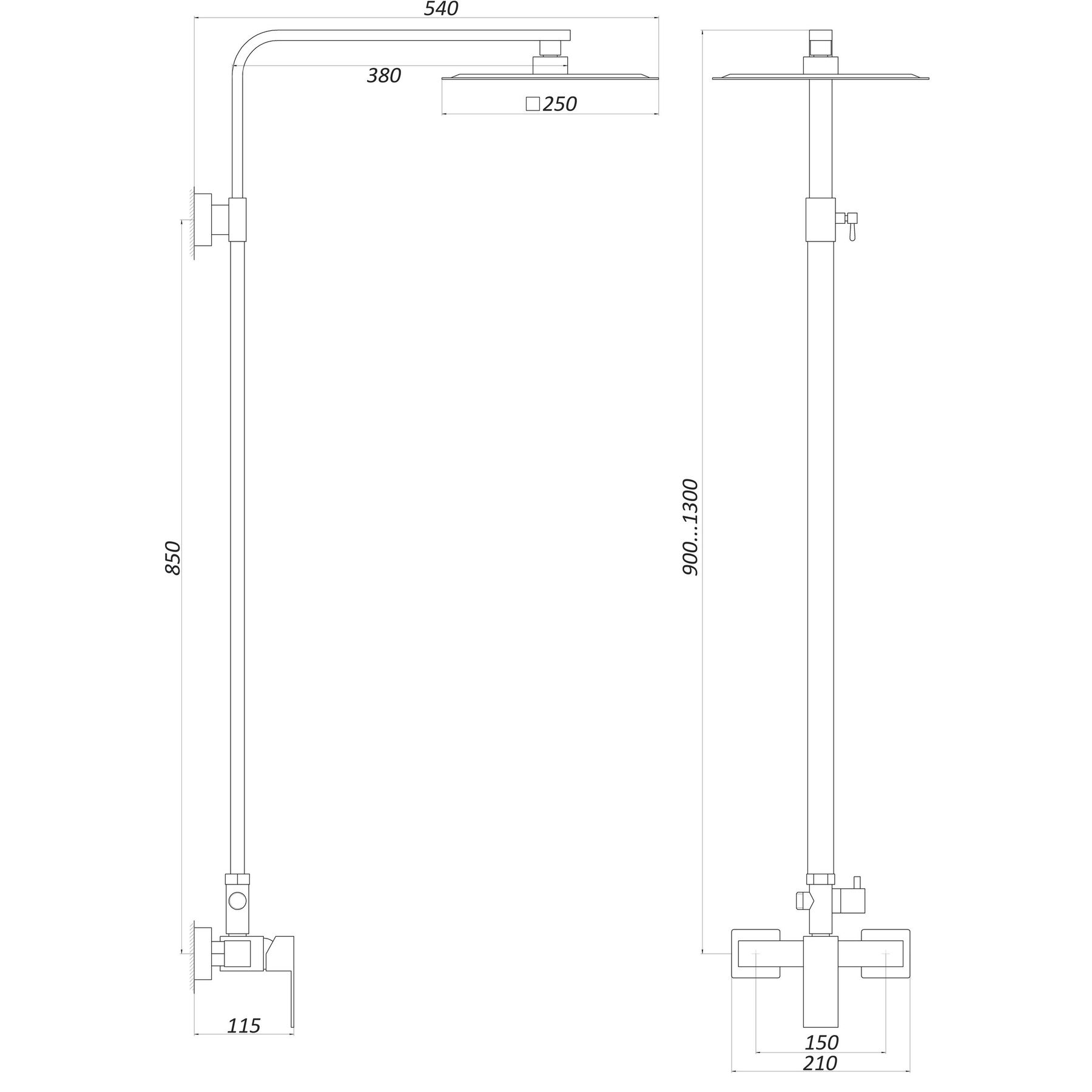 Душова система Globus Lux SICILIA SBQ-SH-125 - Image 5