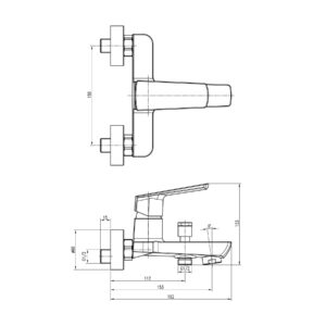 Змішувач для ванни TOPAZ LEXI TL 21101-H57-0 - Image 5