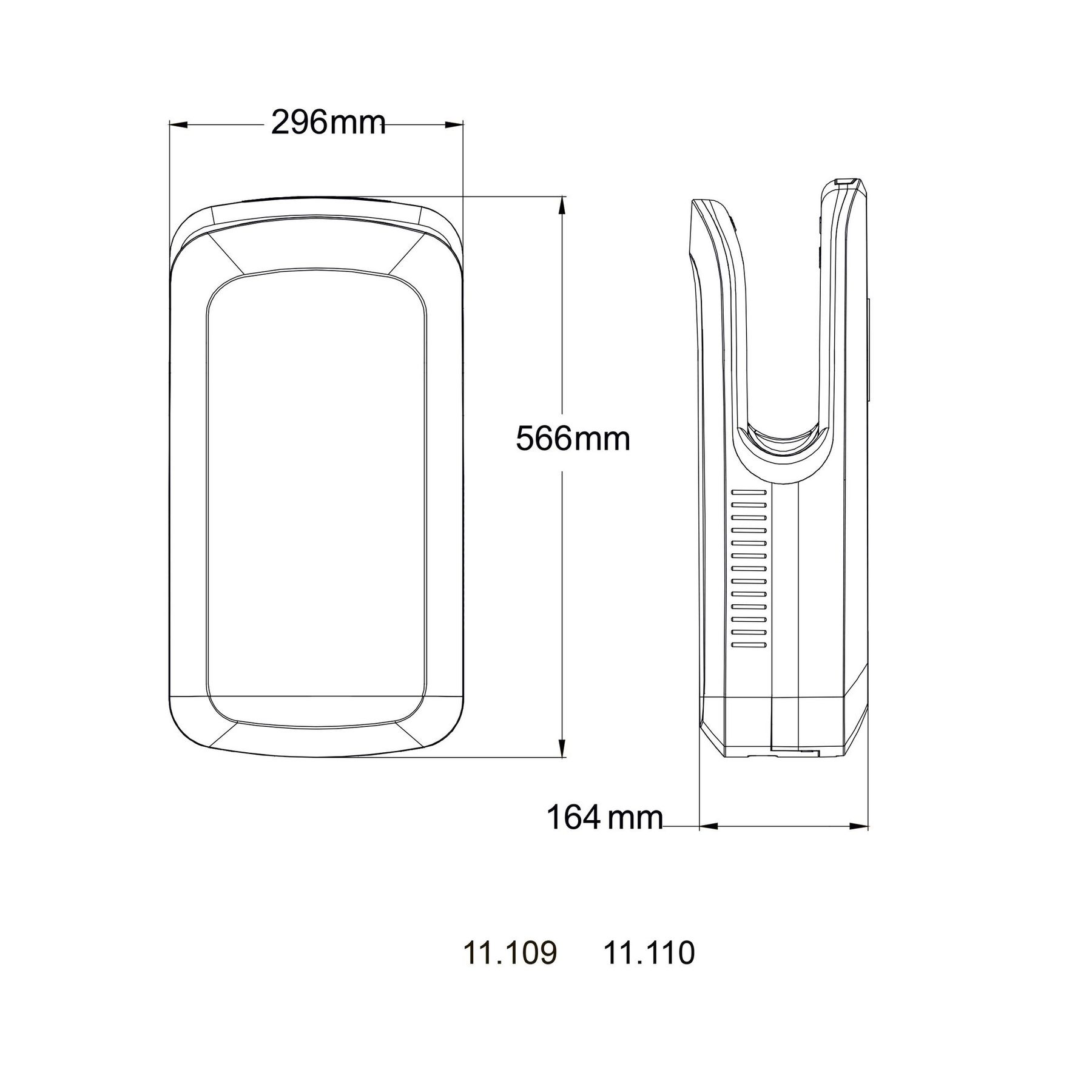 Сушарка для рук HOTEC 11.110 ABS Silver - Image 5