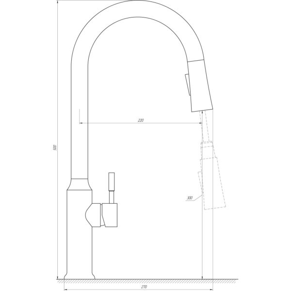 Змішувач для кухні Globus Lux ALPEN SBT1-2033