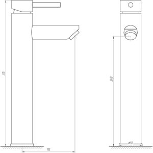 Змішувач для умивальника Globus Lux ALPEN SBT1-201-BB - Image 5