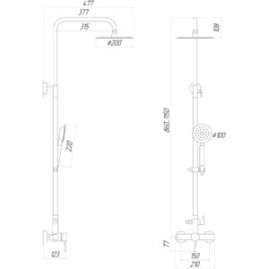 Душова система Globus Lux ALPEN SUS-SH-05 - Image 5