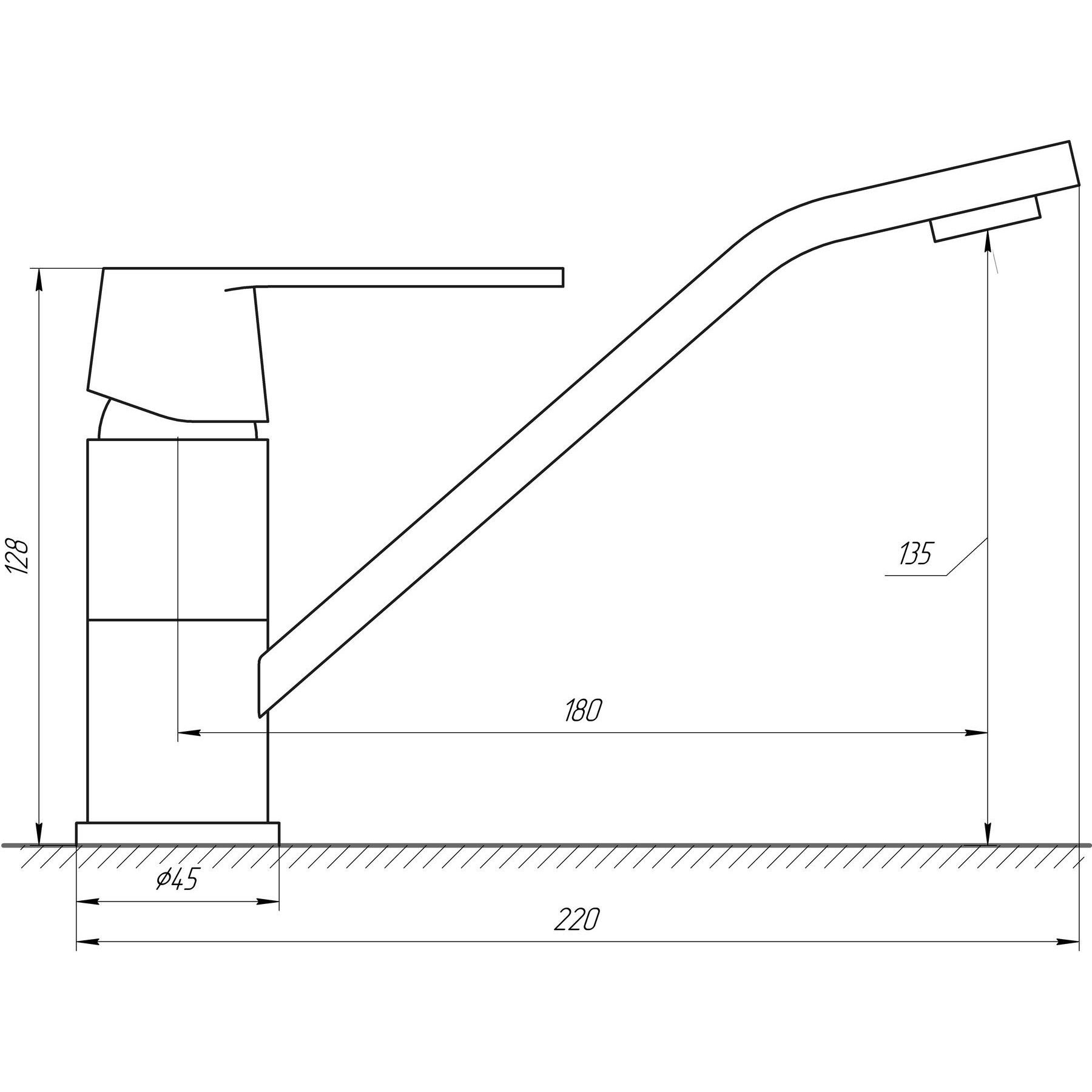 Змішувач для кухні Globus Lux Laguna GLA-0203Q-10-BB - Image 5