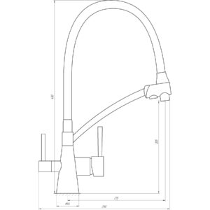 Змішувач для кухні під осмос Globus Lux LAZER GLLR-0700-8-STSTEEL - Image 5
