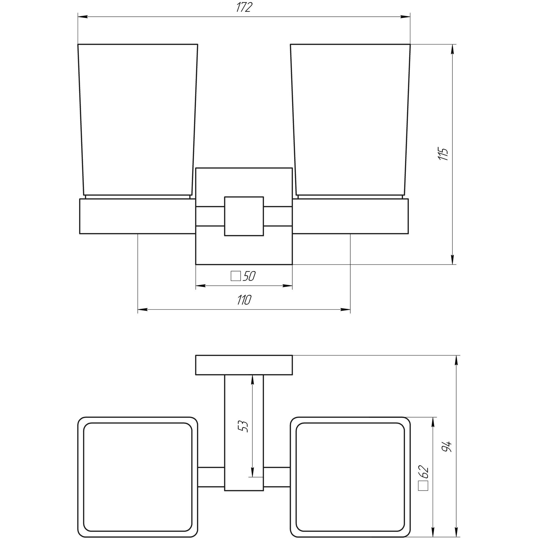Стакан подвійний Globus Lux BQ9428 чорний матовий SUS304 - Image 5