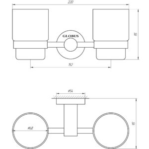 Стакан подвійний Globus Lux BS8428 чорний матовий SUS304 - Image 5