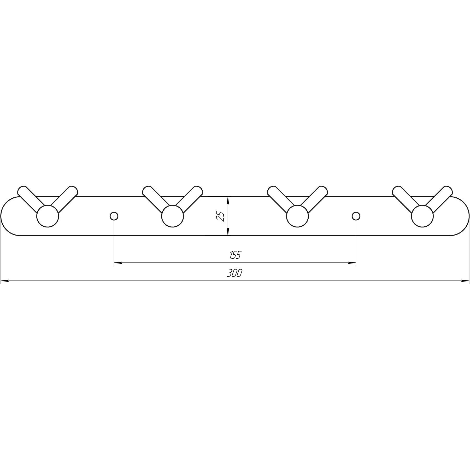 Планка з гачками Globus Lux BS8435-4 чорна матова SUS304 - Image 5