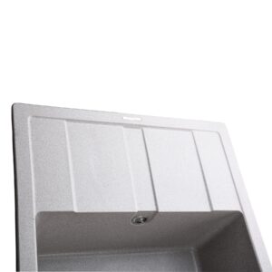 Гранітна мийка Globus Lux ONE сірий камiнь 650x500мм-А0005 - Image 5