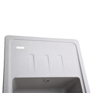 Гранітна мийка Globus Lux MONO сірий камiнь 620x435мм-А0005 - Image 5