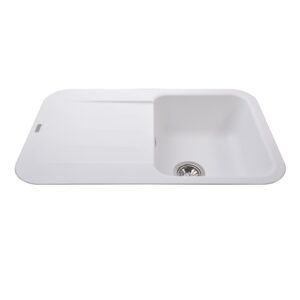 Гранітна мийка Globus Lux OBER білий 780х500мм-А0007 - Image 5