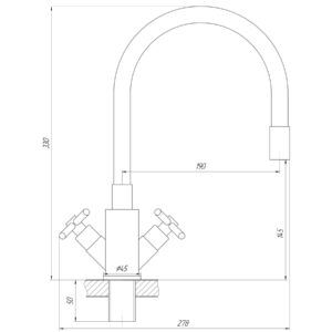 Змішувач для кухні Globus Lux DUKAT SD4-203SB - Image 5