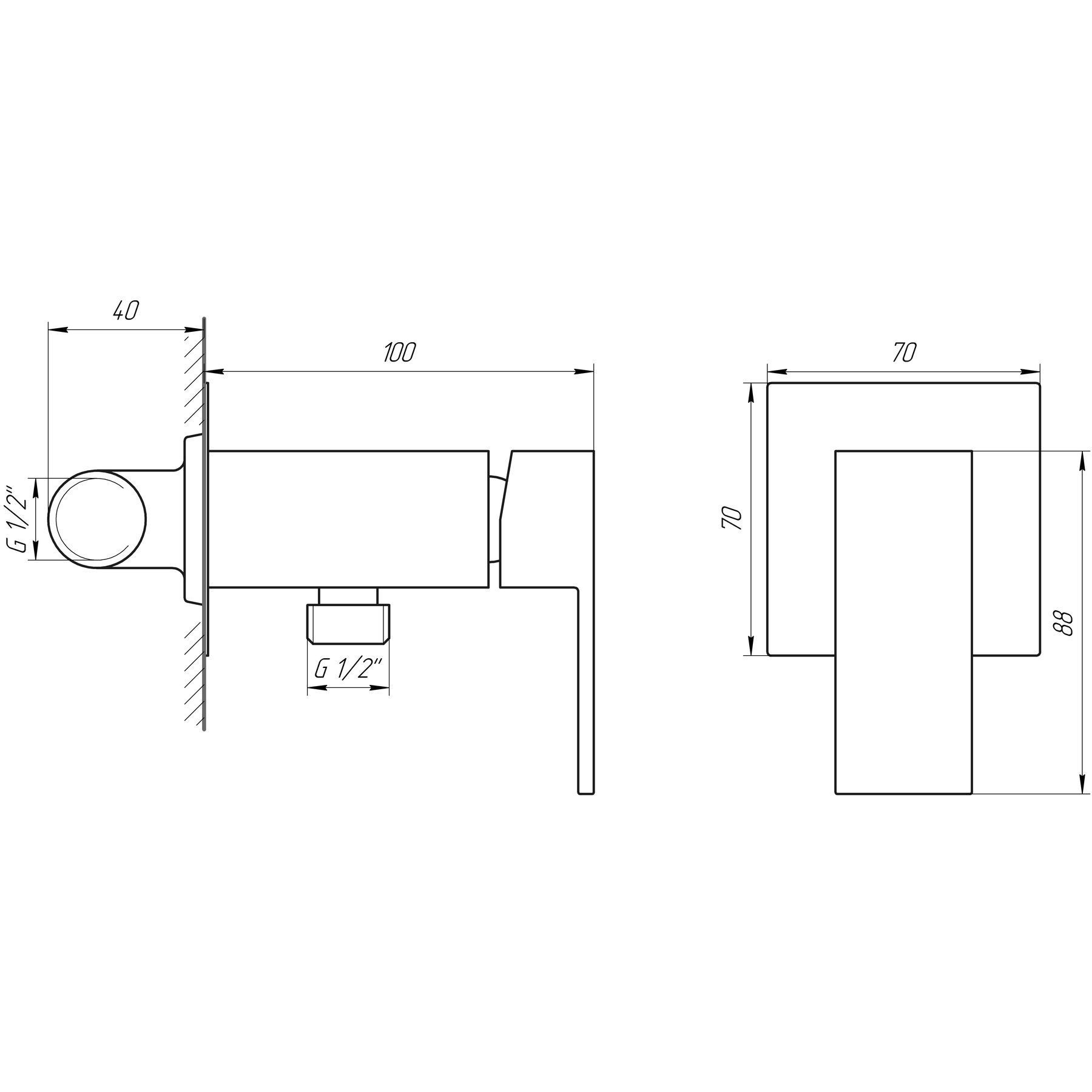Змішувач гігієнічний Globus Lux  Milano GLM-0-106MIX-Graphite - Image 5