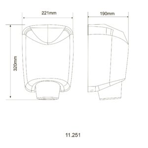 Сушарка для рук HOTEC 11.252.B - Image 5