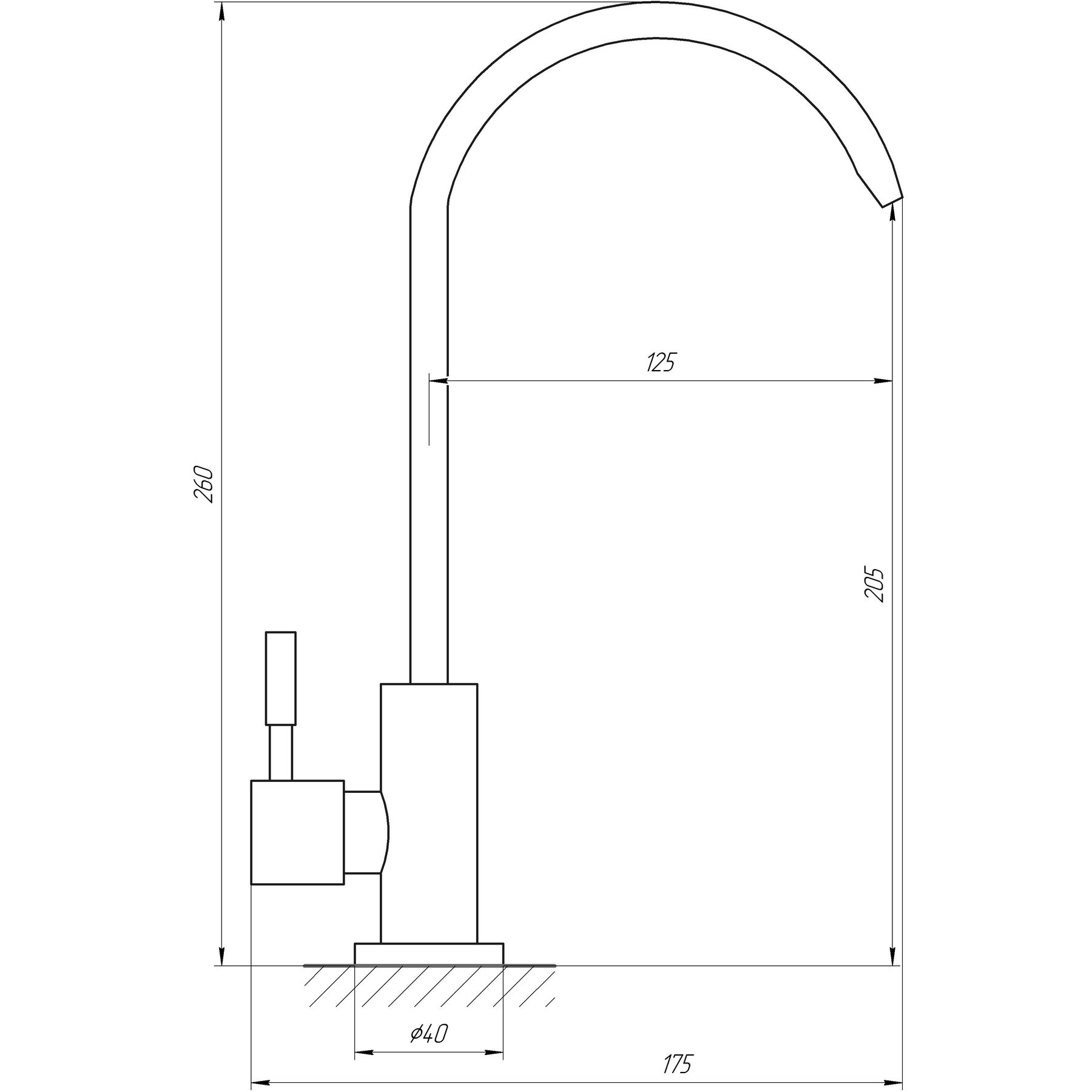 Кран для зворотнього осмосу Globus Lux ALPEN SBT1-55M-00 моно SUS304. Нержавійка з Quick Fitting - Image 5