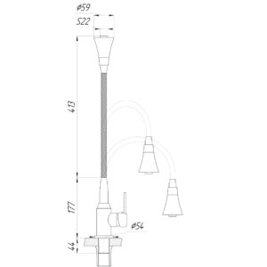 Змішувач для кухні DOMINO ELLIPSE DCC-203SM-A - Image 5