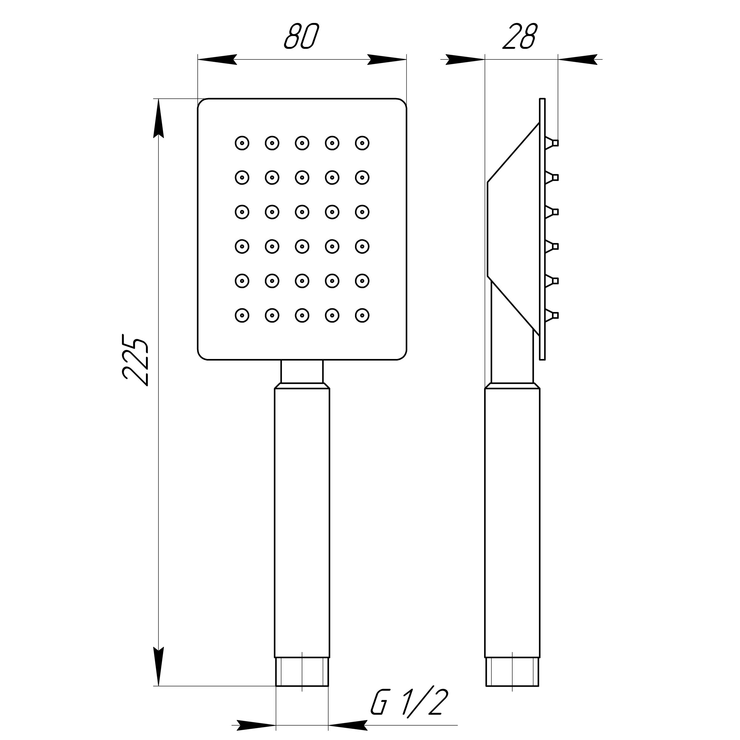 Душова лійка Globus Lux SUS-001Q-BB - Image 5
