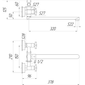 Змішувач для ванни Globus Lux DUKAT SD4-208 - Image 5
