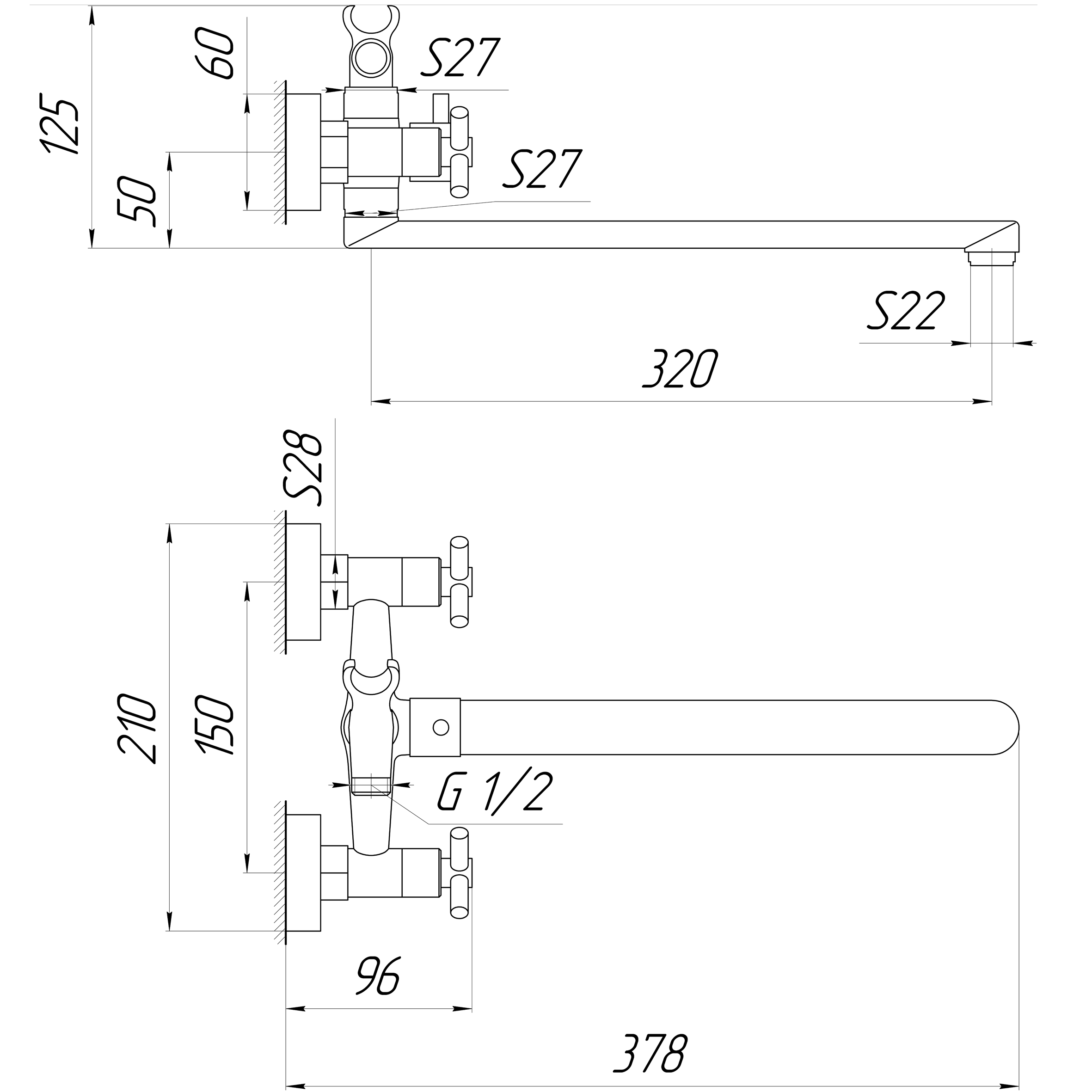 Змішувач для ванни Globus Lux DUKAT SD4-208 - Image 5