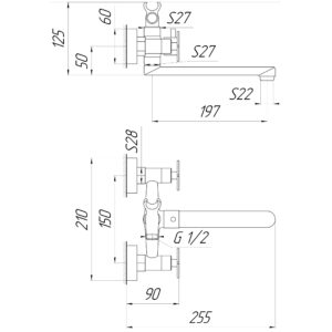 Змішувач для ванни Globus Lux DUKAT-8 SD8-102N - Image 5