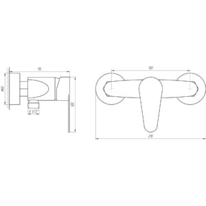 Змішувач для душу Globus Lux MAIN SM-105N - Image 6