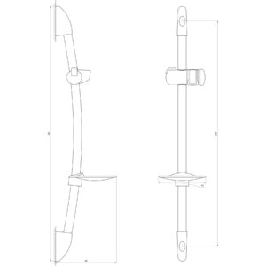 Душова стійка Dishi L106C (2шт. в коробці) - Image 6