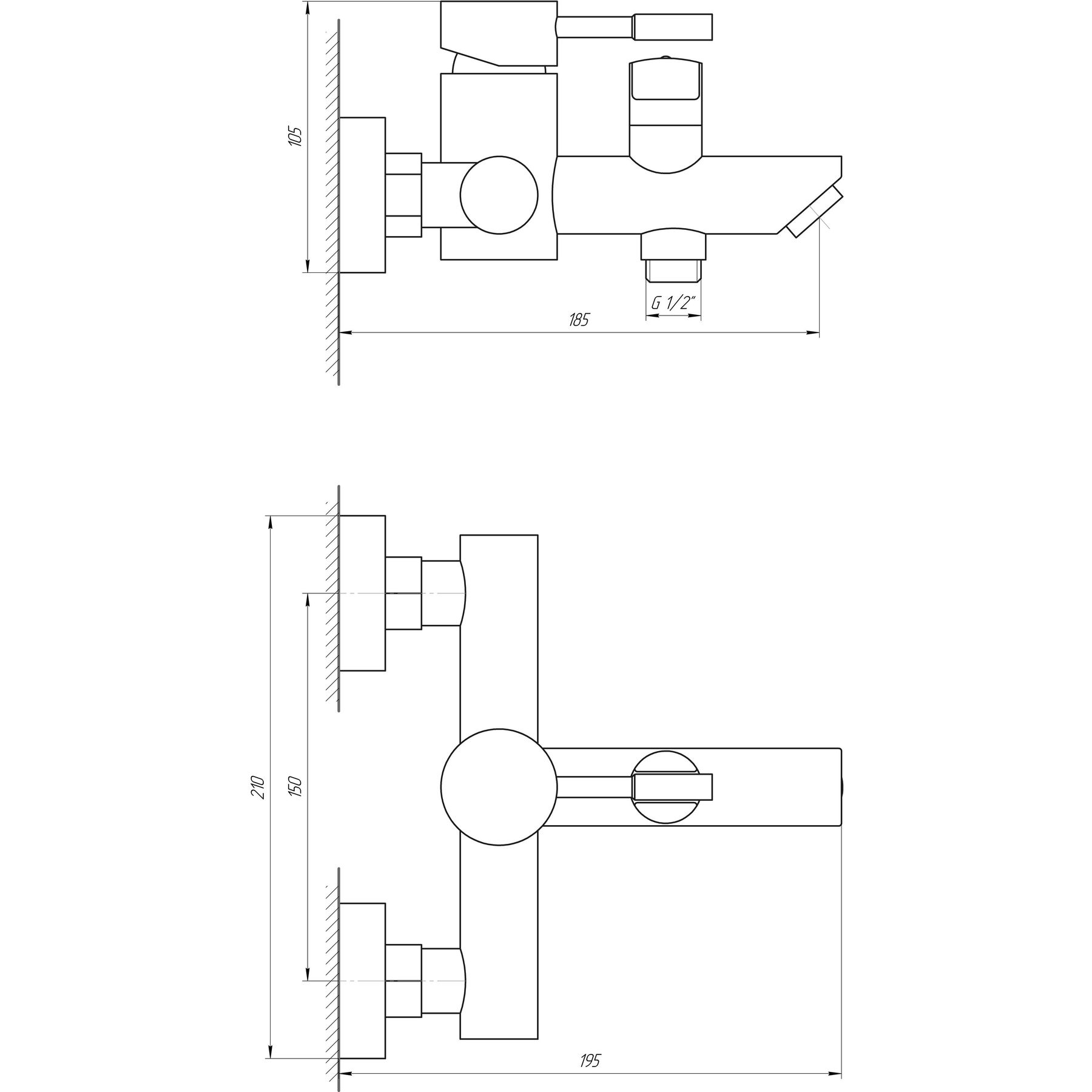 Змішувач для ванни Globus Lux ALPEN SBT1-102NE - Image 6