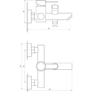 Змішувач для ванни Globus Lux WIEN SBT2-102NE - Image 6