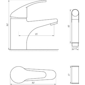 Змішувач для умивальника Globus Lux Solly GLSO-0222 - Image 6